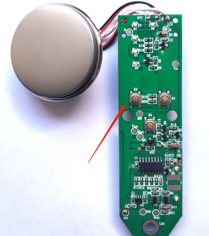 美容導出儀主板4*4銅頭輕觸開關應用