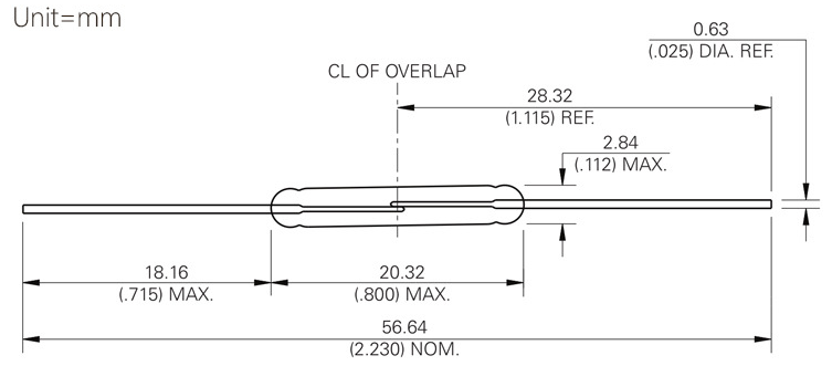 玻璃磁控開關(guān)尺寸規(guī)格