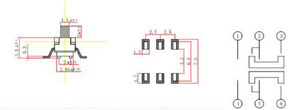 六腳撥動(dòng)開關(guān)接線圖解