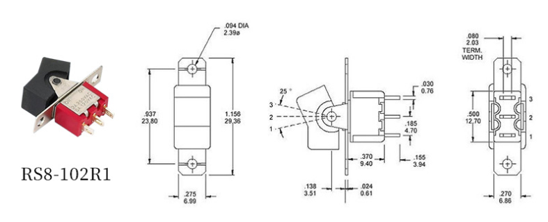 帶耳鈕子開(kāi)關(guān)