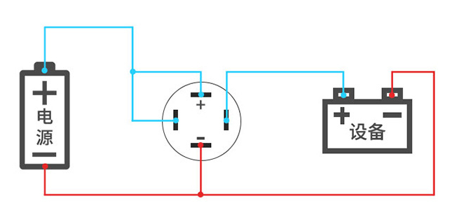 金屬按鈕開關(guān)LED燈常亮接線圖