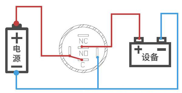 金屬按鈕開關(guān)第三種接線圖步驟