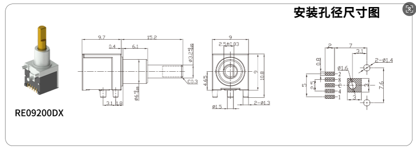 旋轉開關規(guī)格參數(shù)